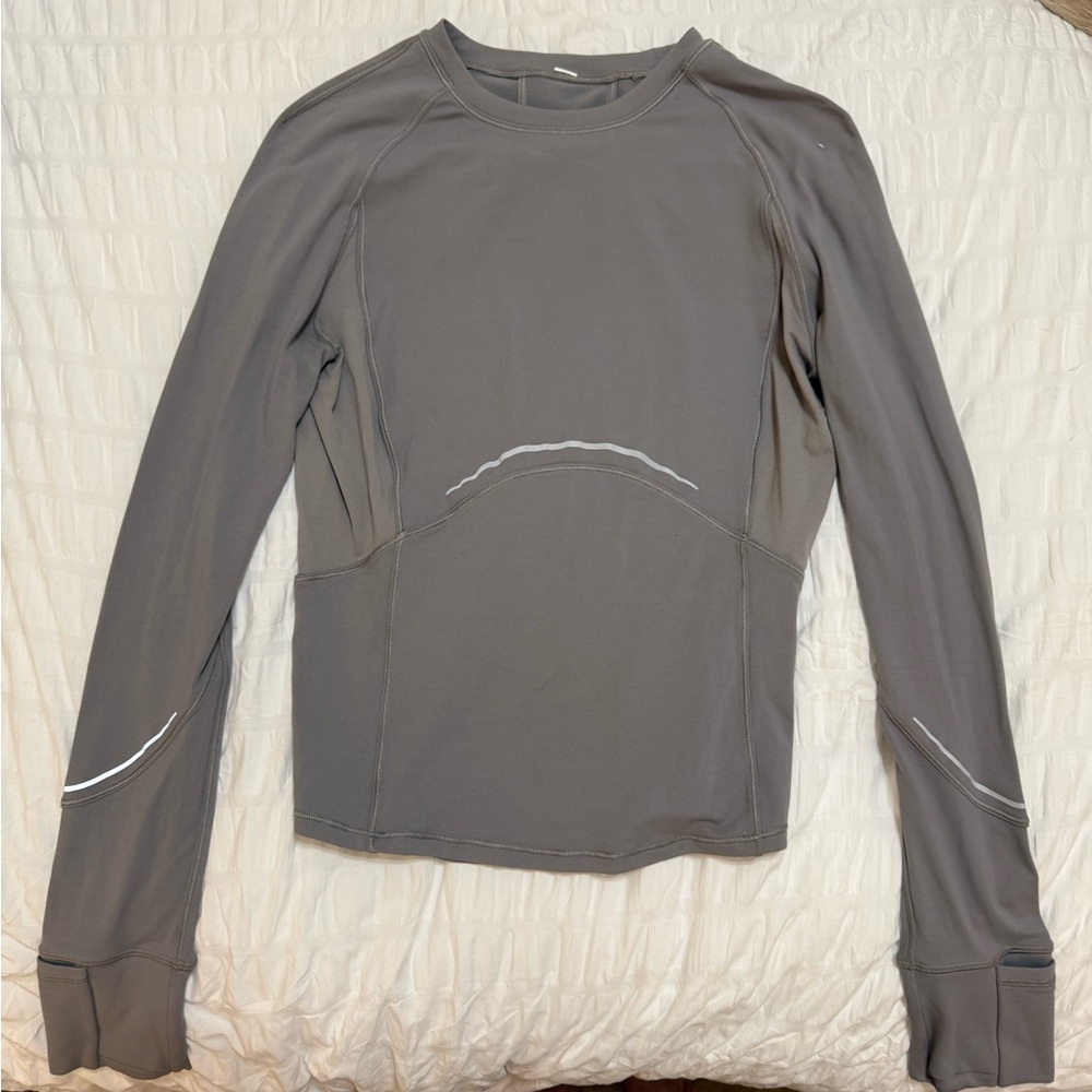 Lululemon Gray Long Sleeve Athletic Top